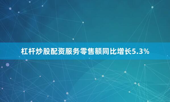 杠杆炒股配资服务零售额同比增长5.3%